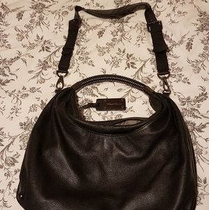 Kenneth Cole Black Leather Hobo Bag